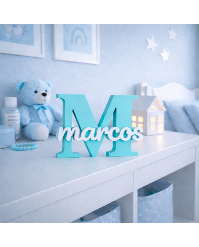 Inicial Personalizada Con Nombre En 3D