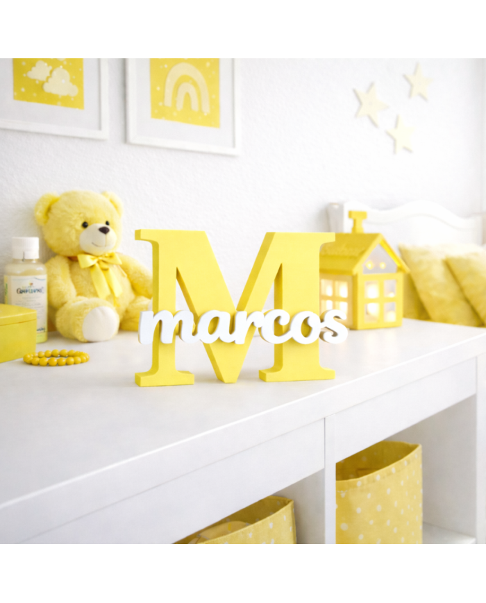 Inicial Personalizada Con Nombre En 3D