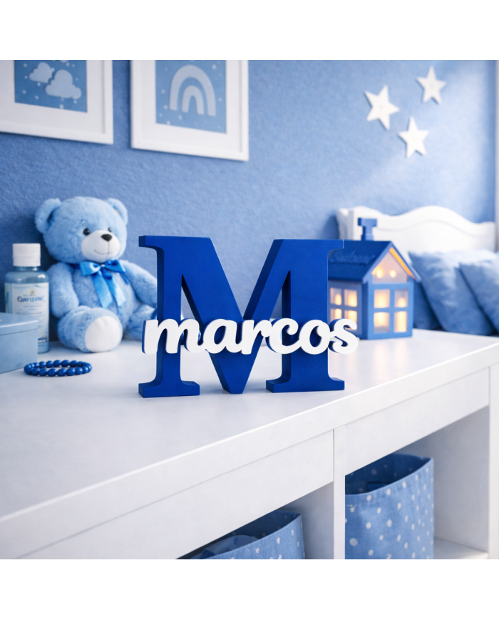Inicial Personalizada Con Nombre En 3D