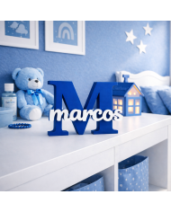 Inicial Personalizada Con Nombre En 3D
