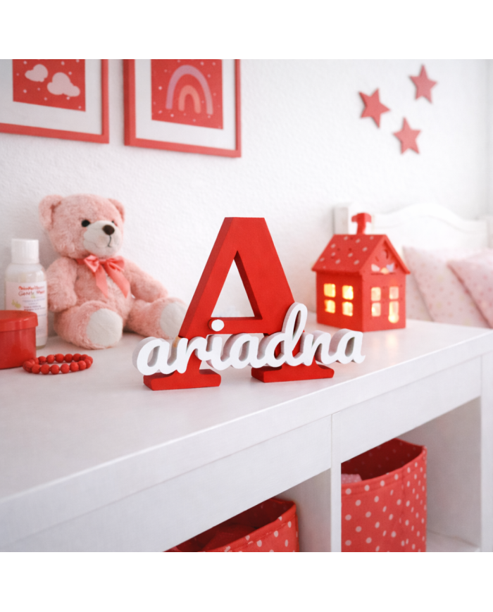 Inicial Personalizada Con Nombre En 3D