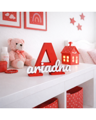 Inicial Personalizada Con Nombre En 3D