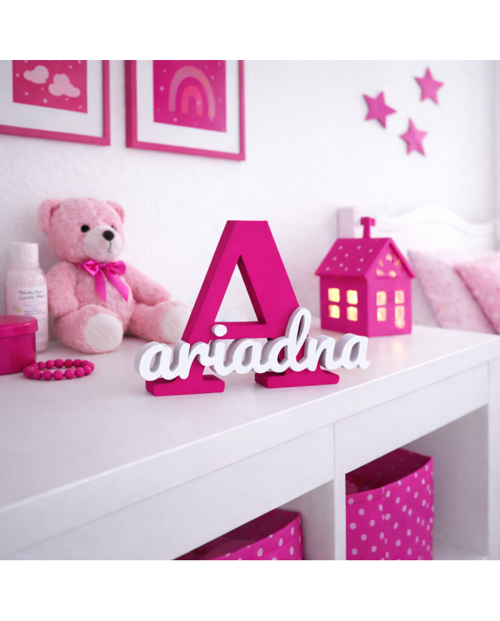 Inicial Personalizada Con Nombre En 3D