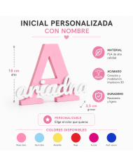 Inicial Personalizada Con Nombre En 3D