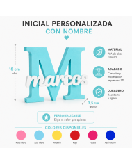 Inicial Personalizada Con Nombre En 3D