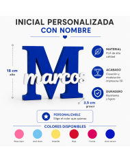 Inicial Personalizada Con Nombre En 3D