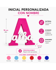 Inicial Personalizada Con Nombre En 3D