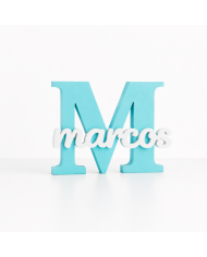 Inicial Personalizada Con Nombre En 3D
