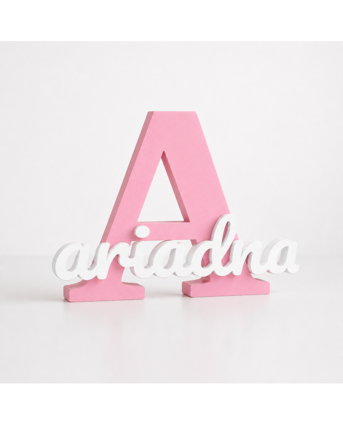 Inicial Personalizada Con Nombre En 3D