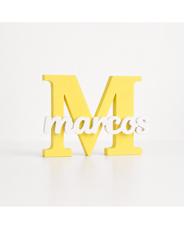 Inicial Personalizada Con Nombre En 3D
