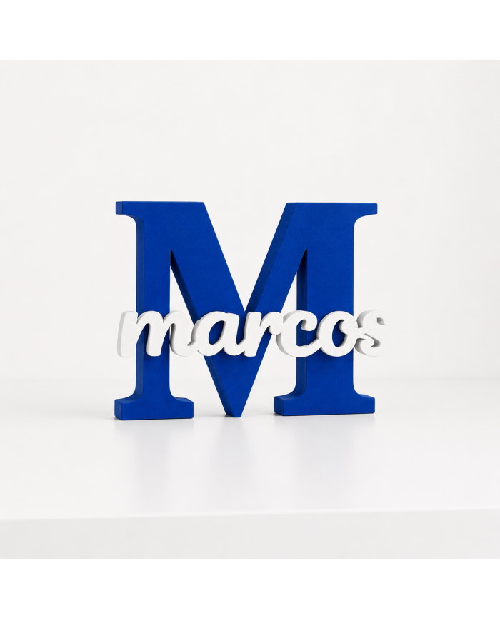 Inicial Personalizada Con Nombre En 3D