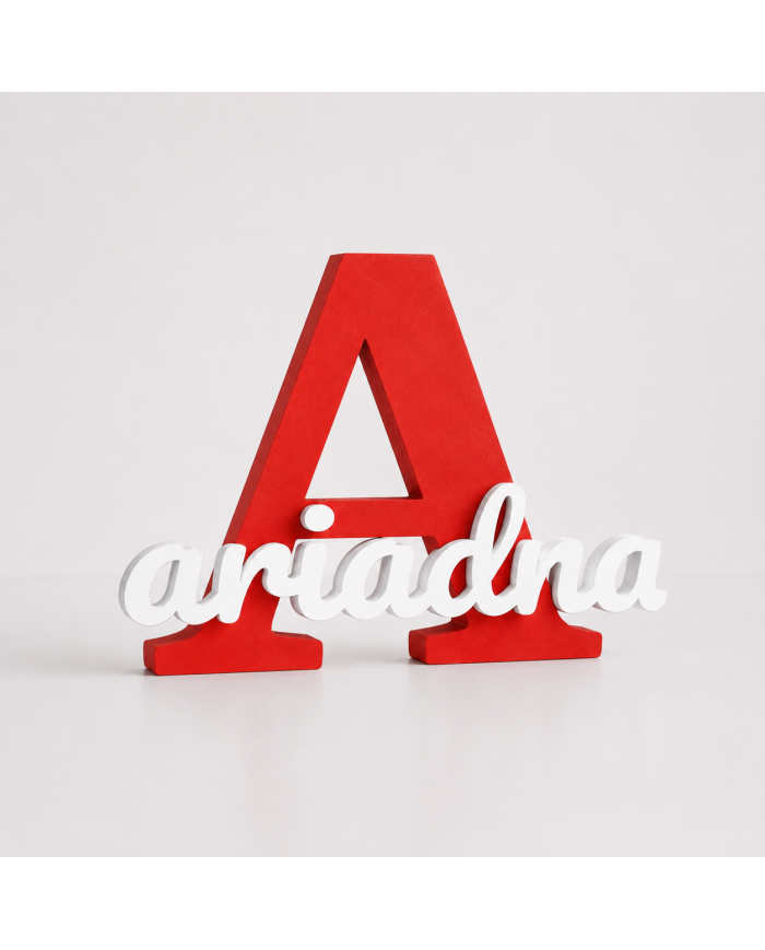 Inicial Personalizada Con Nombre En 3D