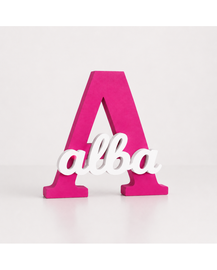 Inicial Personalizada Con Nombre En 3D