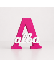 Inicial Personalizada Con Nombre En 3D