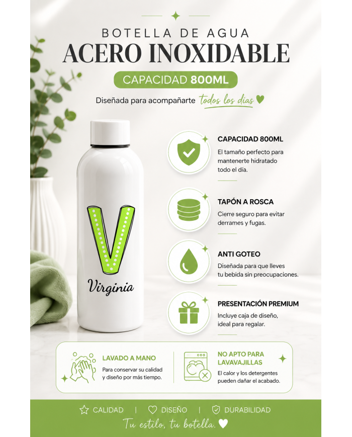 Botella de agua Personalizada 800ML