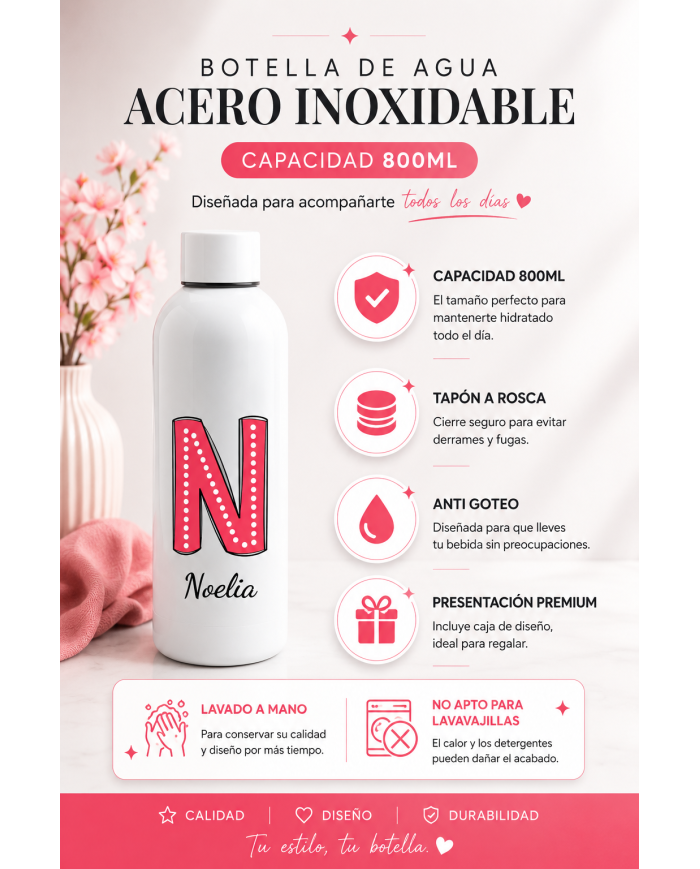 Botella de agua Personalizada 800ML