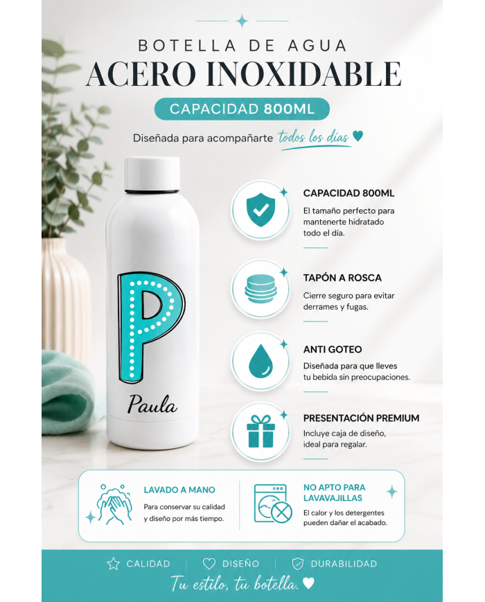 Botella de agua Personalizada 800ML