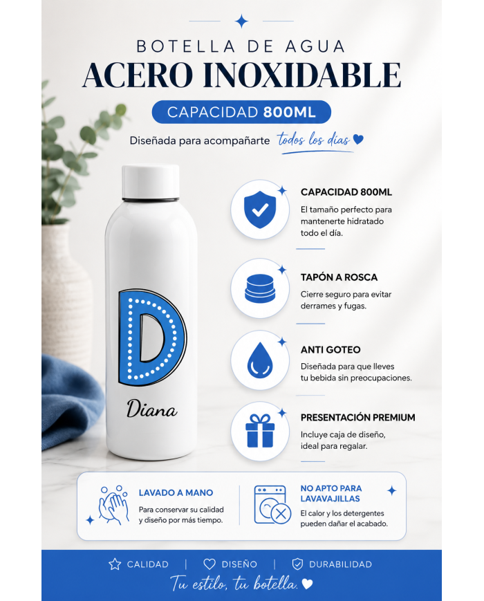 Botella de agua Personalizada 800ML