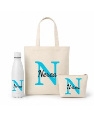 Conjunto Nopces - Bolsa Tote con Botella y Neceser Personalizado