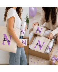 Conjunto Nopces - Bolsa Tote con Botella y Neceser Personalizado