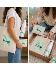 Conjunto Nopces - Bolsa Tote con Botella y Neceser Personalizado