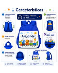 mochila infantil personalizada nombre mochila guarderia niño niña escuela infantil preescolar vuelta al cole regalo personalizad