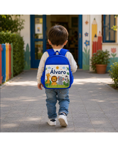 mochila infantil personalizada nombre mochila guarderia niño niña escuela infantil preescolar vuelta al cole regalo personalizad