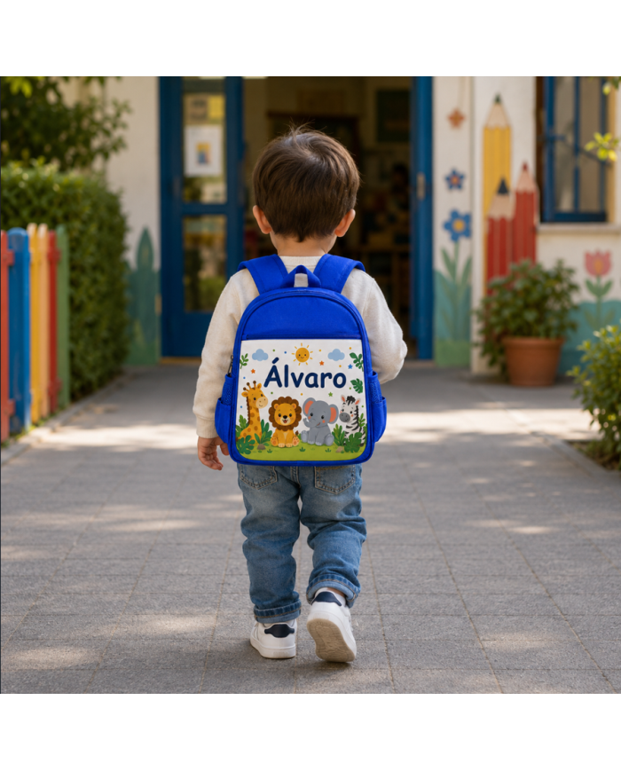 mochila infantil personalizada nombre mochila guarderia niño niña escuela infantil preescolar vuelta al cole regalo personalizad