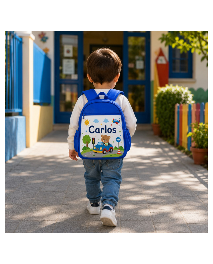 mochila infantil personalizada nombre mochila guarderia niño niña escuela infantil preescolar vuelta al cole regalo personalizad