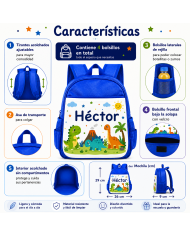 mochila infantil personalizada nombre mochila guarderia niño niña escuela infantil preescolar vuelta al cole regalo personalizad