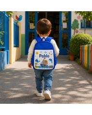 mochila infantil personalizada nombre mochila guarderia niño niña escuela infantil preescolar vuelta al cole regalo personalizad
