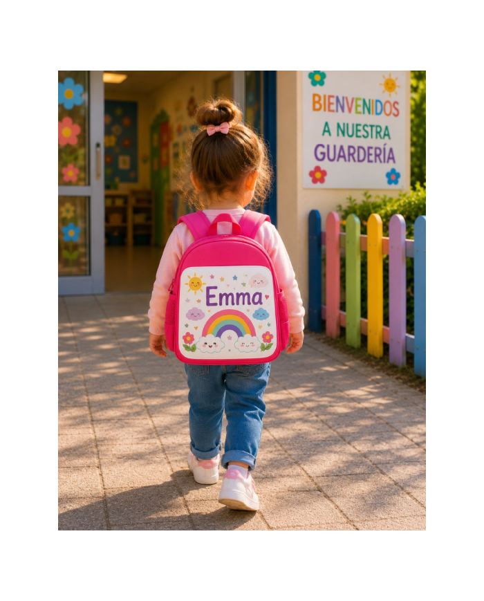 mochila infantil personalizada nombre mochila guarderia niño niña escuela infantil preescolar vuelta al cole regalo personalizad