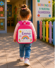 mochila infantil personalizada nombre mochila guarderia niño niña escuela infantil preescolar vuelta al cole regalo personalizad