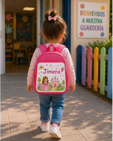 mochila infantil personalizada nombre mochila guarderia niño niña escuela infantil preescolar vuelta al cole regalo personalizad