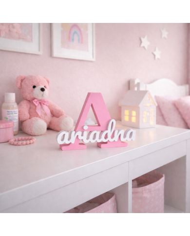 Inicial Personalizada Con Nombre En 3D