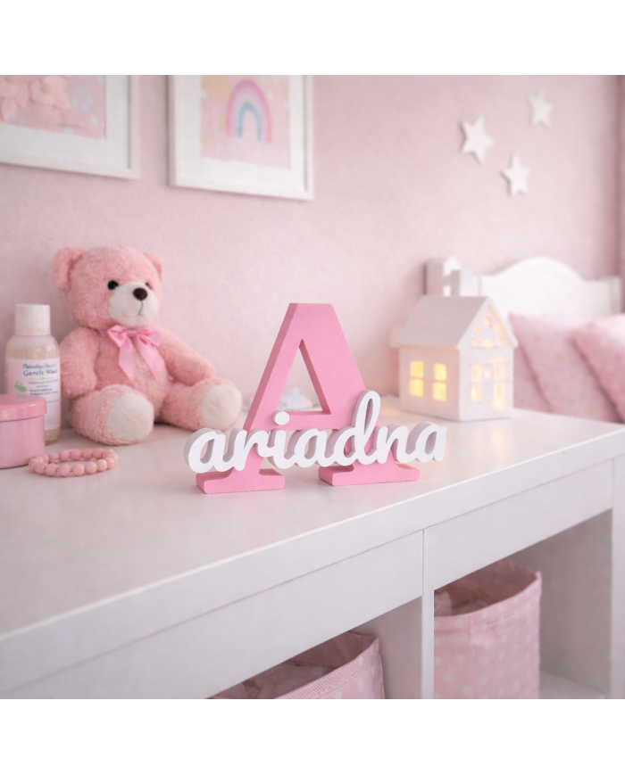 Inicial Personalizada Con Nombre En 3D