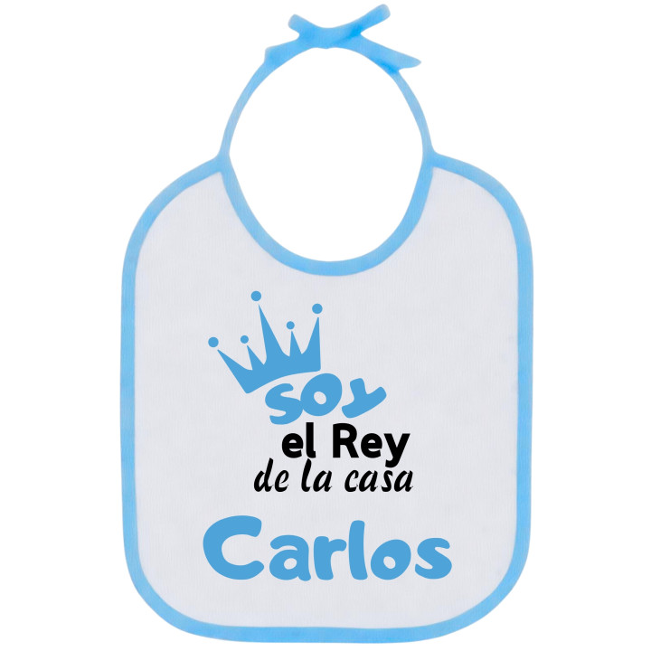 Babero Soy El Rey + Nombre