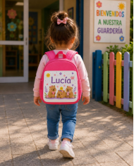 mochila infantil personalizada nombre mochila guarderia niño niña escuela infantil preescolar vuelta al cole regalo personalizad