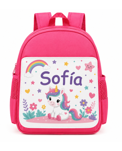 mochila infantil personalizada nombre mochila guarderia niño niña escuela infantil preescolar vuelta al cole regalo personalizad