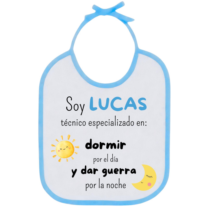 Babero Con Frase + Nombre