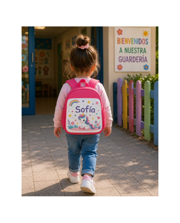 mochila infantil personalizada nombre mochila guarderia niño niña escuela infantil preescolar vuelta al cole regalo personalizad