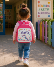 mochila infantil personalizada nombre mochila guarderia niño niña escuela infantil preescolar vuelta al cole regalo personalizad