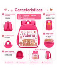 mochila infantil personalizada nombre mochila guarderia niño niña escuela infantil preescolar vuelta al cole regalo personalizad