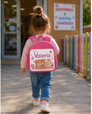 mochila infantil personalizada nombre mochila guarderia niño niña escuela infantil preescolar vuelta al cole regalo personalizad