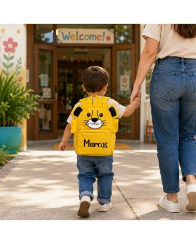 mochila guarderia personalizada nombre mochila infantil pequeña niño niña 2 años 3 años preescolar escuela infantil animales vue
