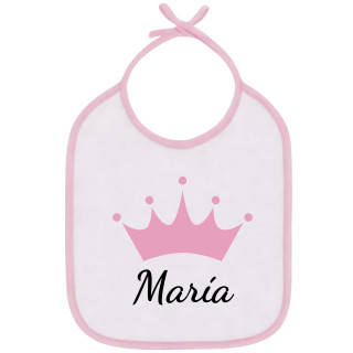 Babero Corona + Nombre