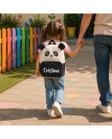 mochila guarderia personalizada nombre mochila infantil pequeña niño niña 2 años 3 años preescolar escuela infantil animales vue