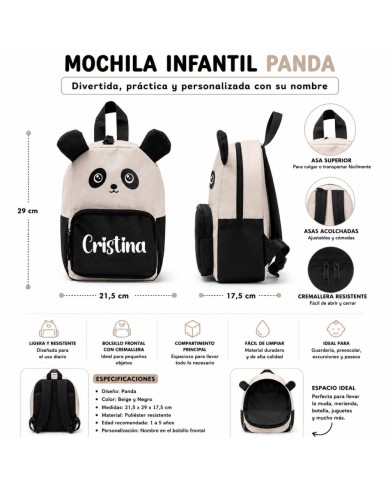 mochila guarderia personalizada nombre mochila infantil pequeña niño niña 2 años 3 años preescolar escuela infantil animales vue