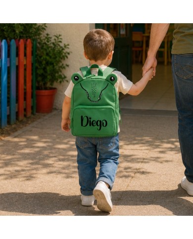 mochila guarderia personalizada nombre mochila infantil pequeña niño niña 2 años 3 años preescolar escuela infantil animales vue