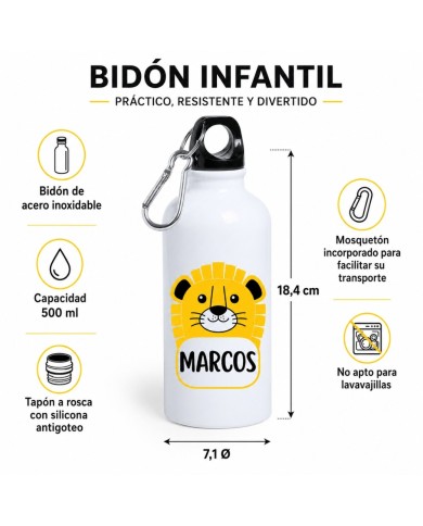 Botella Infantil León Amarillo 500ML